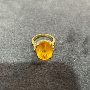 Elegant 14k Gold Ring with Citrine Gemstone